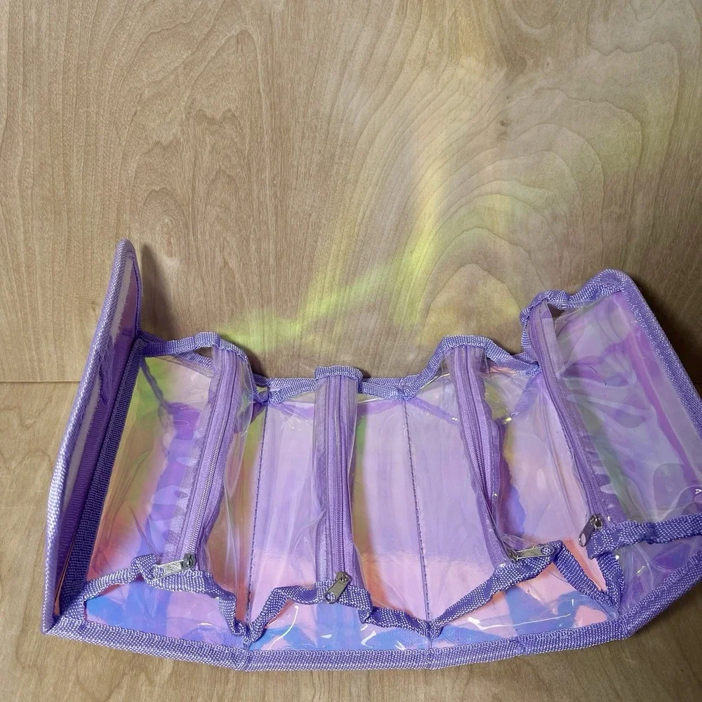 Glam Unicorns Rainbows Case Reflective Purple  Take Along ‎ Pencils Art Make Up